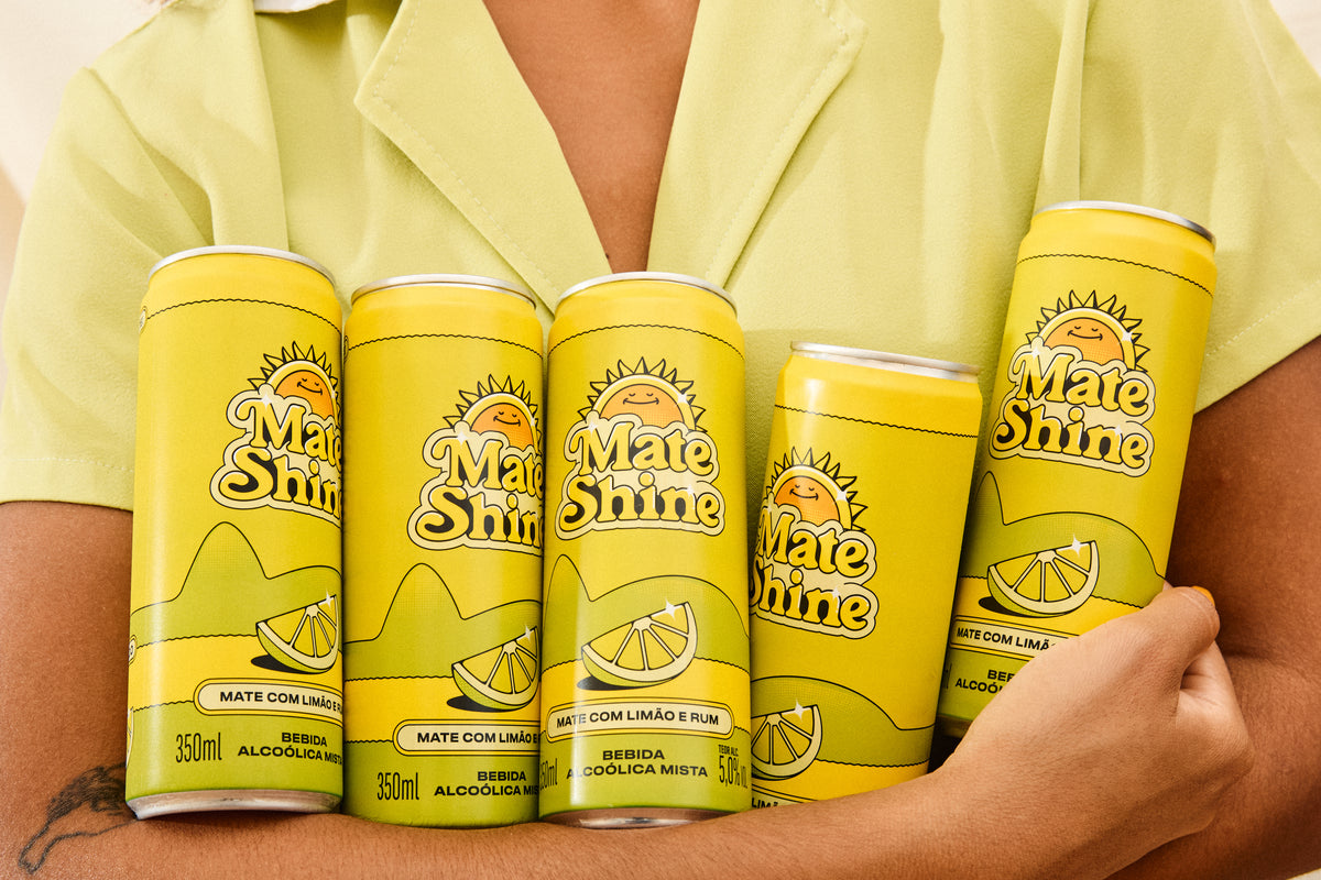 Mate Shine Limão servido bem gelado